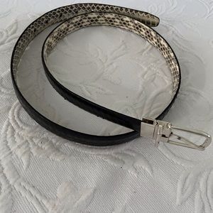 Snakeskin reversible belt